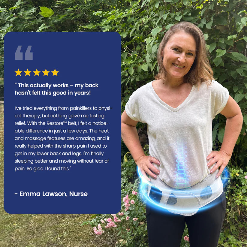 Restore™ Therapy Support Belt — Back Pain Relief + Red Light Therapy