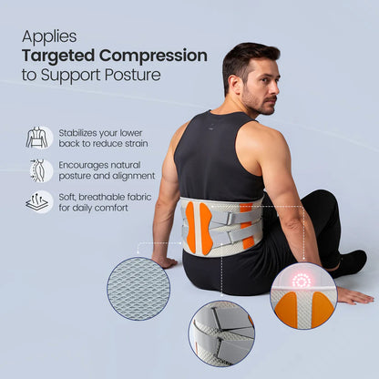 Restore™ Therapy Support Belt — Back Pain Relief + Red Light Therapy