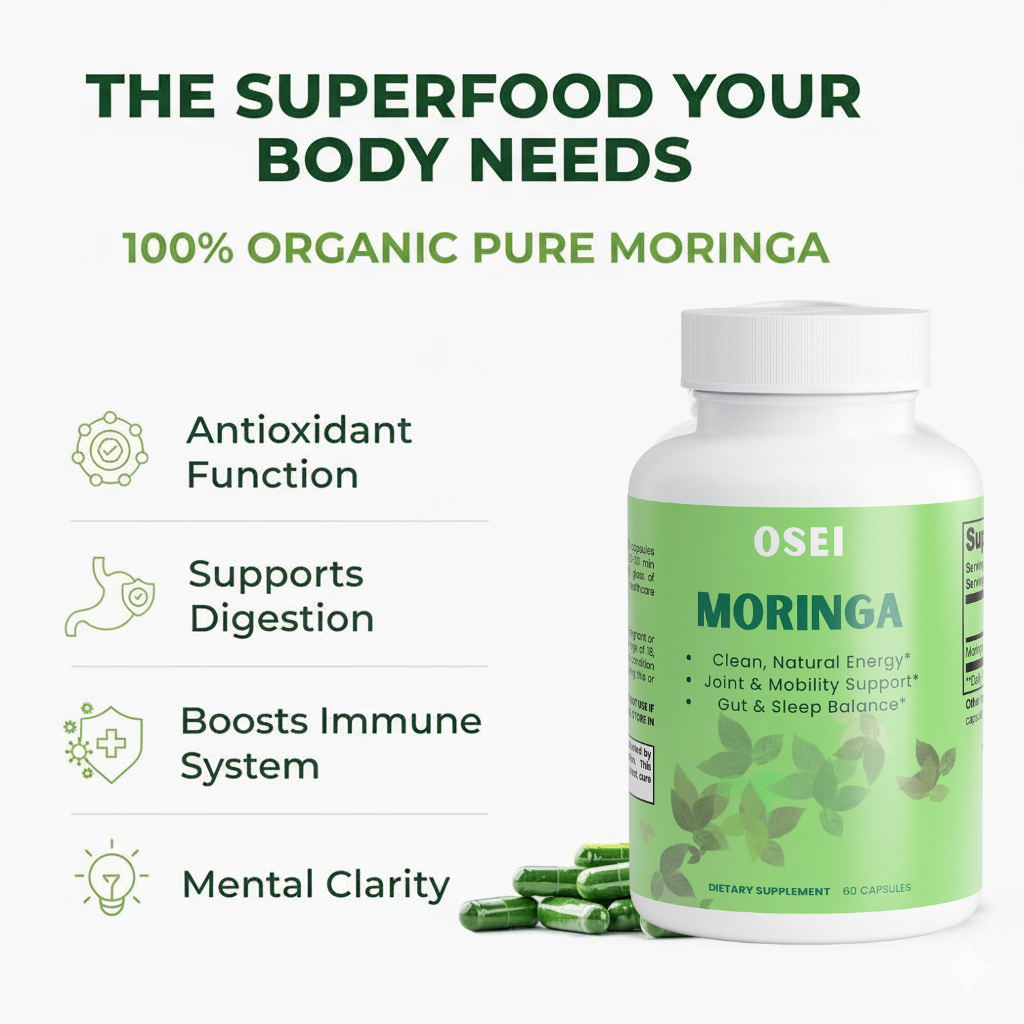 Osei Moringa -  Naturally Lowers Cortisol To Help Restore Balance Inside and Out